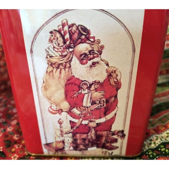 SET/3 Santa Tins, Square Graduating Tins, Santa in Toy Workshop, Santa Gifts - Picture 6 of 9